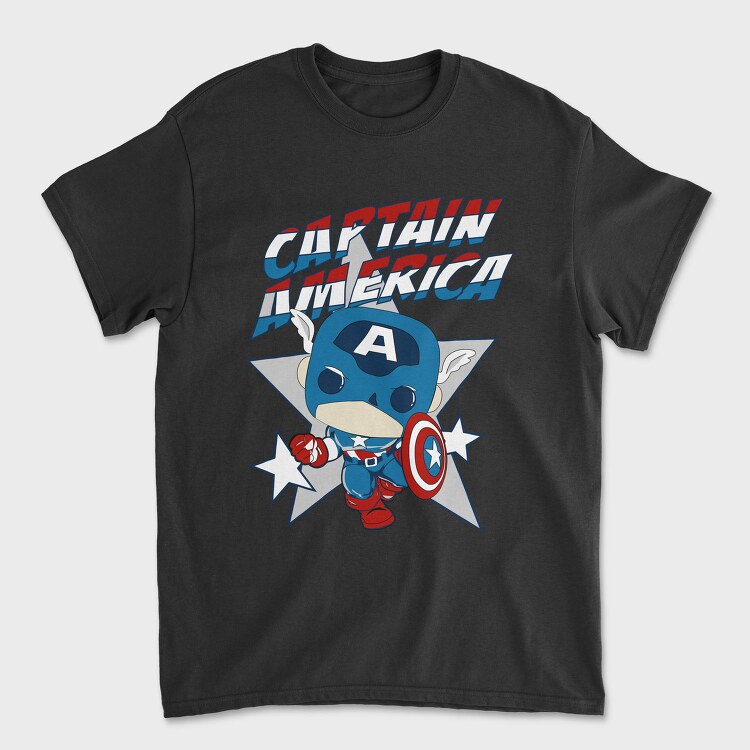 Captain America Pop Art 1, Tricou Barbati (Unisex)