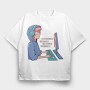 Coding Away Home, Tricou Oversize Barbati (Unisex)