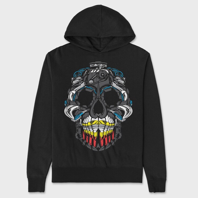 Cyberpunk Skull, Hanorac Oversize Barbati (Unisex)