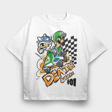 Death Star Race, Tricou Oversize Barbati (Unisex)