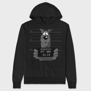 Dog Mugshot Id, Hanorac Oversize Barbati (Unisex)