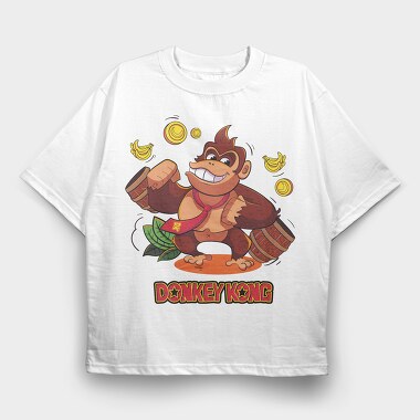 Donkey Kong Bananas, Tricou Oversize Barbati (Unisex)