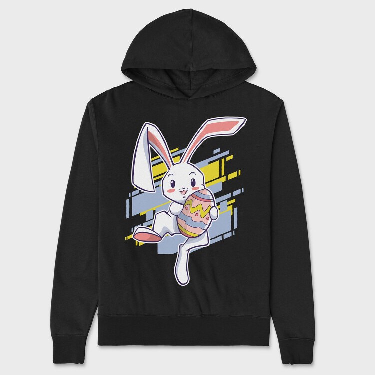 Easter Bunny Egg Hunt, Hanorac Oversize Barbati (Unisex)
