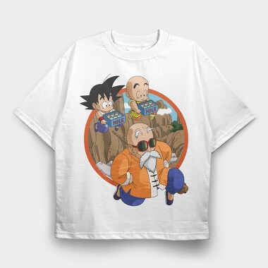 Goku Krillin Milk, Tricou Oversize Barbati (Unisex)
