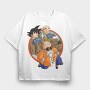 Goku Krillin Milk, Tricou Oversize Barbati (Unisex)