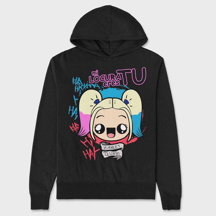 Harley Quinn Laughter, Hanorac Oversize Barbati (Unisex)