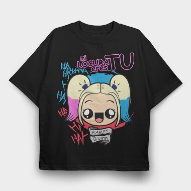 Harley Quinn Laughter, Tricou Oversize Barbati (Unisex)
