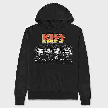 Kiss Destroyer Chibi, Hanorac Oversize Barbati (Unisex)