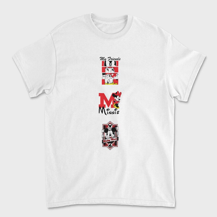 Mickey Minnie Friends, Tricou Barbati (Unisex)