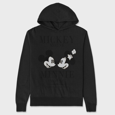 Mickey Minnie Mouse Love, Hanorac Oversize Barbati (Unisex)