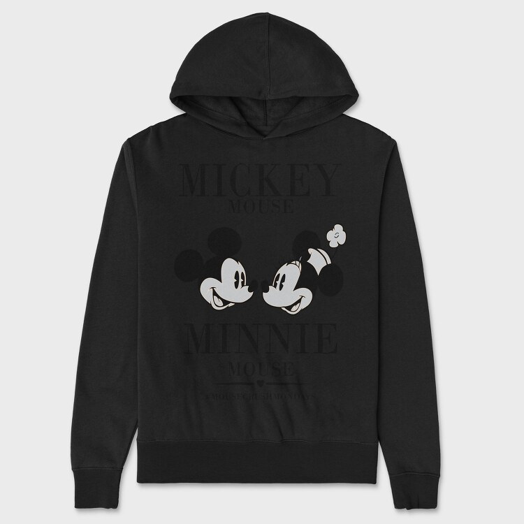 Mickey Minnie Mouse Love, Hanorac Oversize Barbati (Unisex)