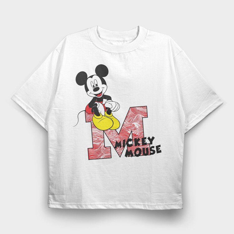 Mickey Mouse M, Tricou Oversize Barbati (Unisex)