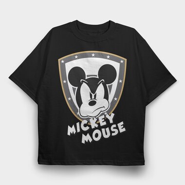 Mickey Mouse Shield, Tricou Oversize Barbati (Unisex)
