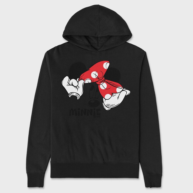 Minnie Mouse Face, Hanorac Oversize Barbati (Unisex)