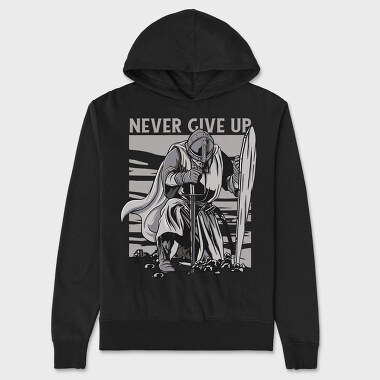 Never Give Up, Hanorac Oversize Barbati (Unisex)