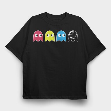 Pacman Ghosts, Tricou Oversize Barbati (Unisex)
