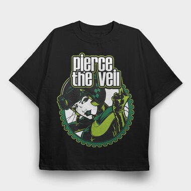 Pierce The Veil Emblem, Tricou Oversize Barbati (Unisex)