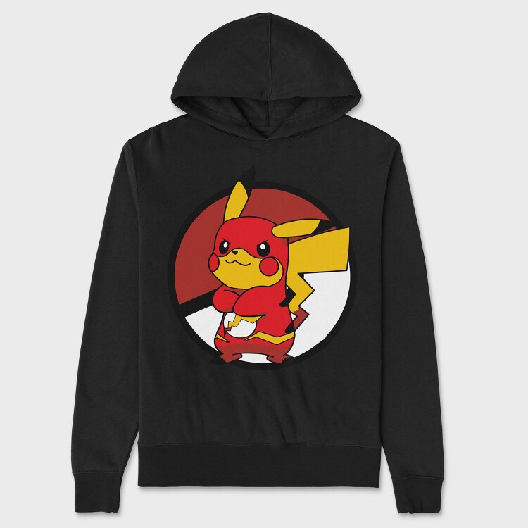 Pikachu Flash, Hanorac Oversize Barbati (Unisex)