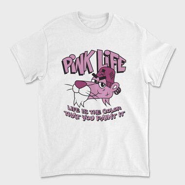 Pink Life Cat, Tricou Barbati (Unisex)