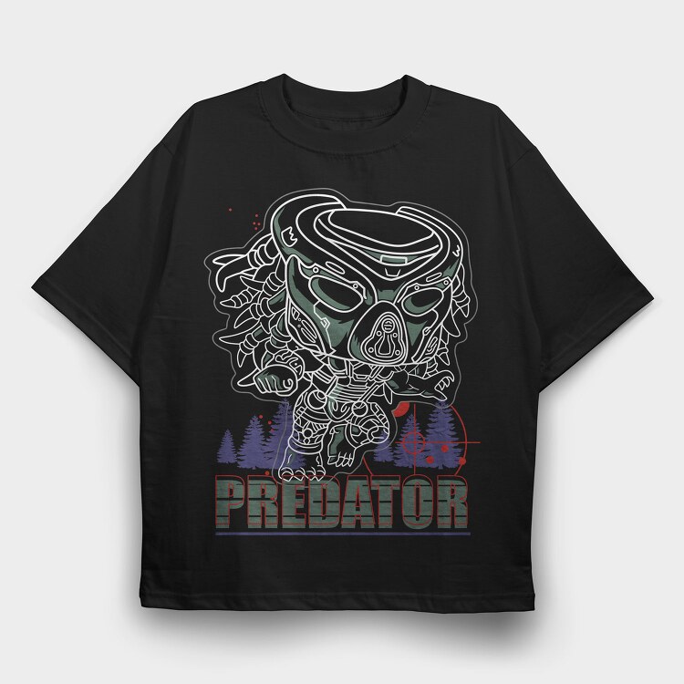 Predator Forest Hunt, Tricou Oversize Barbati (Unisex)