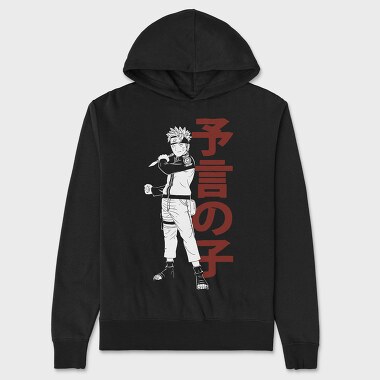 Red Kanji Words, Hanorac Oversize Barbati (Unisex)