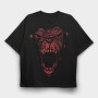 Red Scream Face, Tricou Oversize Barbati (Unisex)