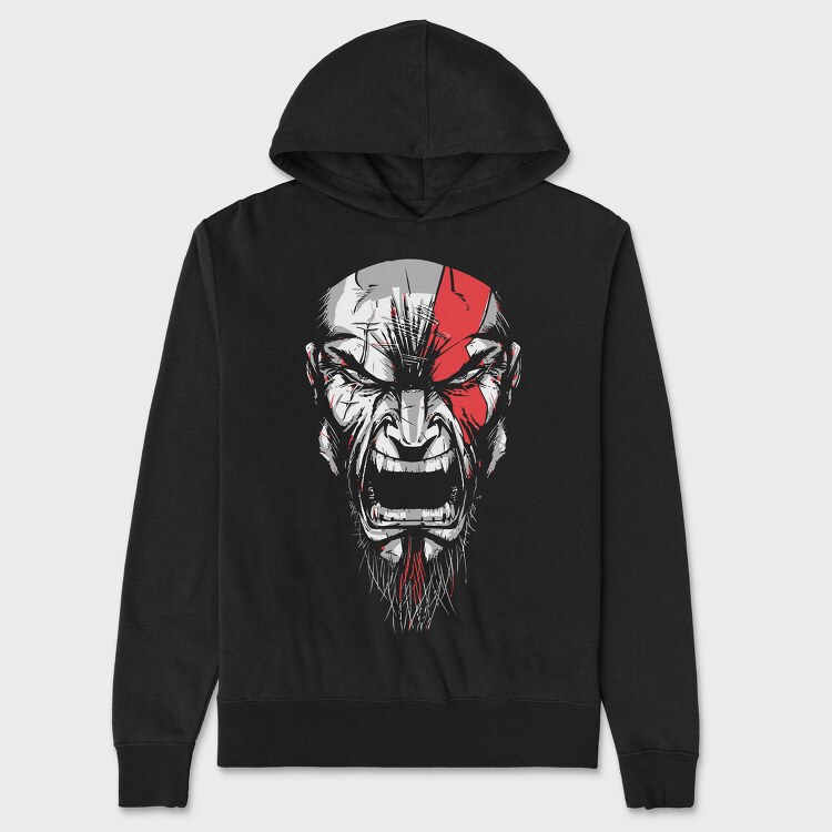 Red Skull Grin, Hanorac Oversize Barbati (Unisex)