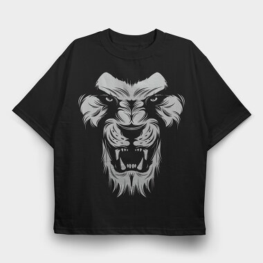 Roaring Lion Face, Tricou Oversize Barbati (Unisex)