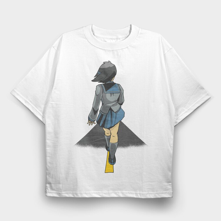 Sailor Moon Walk, Tricou Oversize Barbati (Unisex)