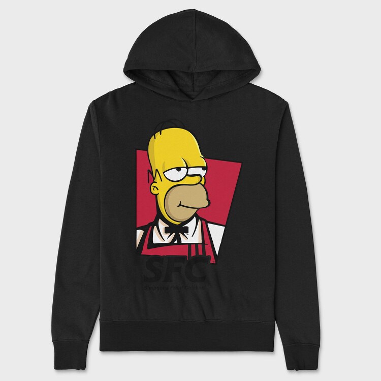 Simpsons Fried Chicken, Hanorac Oversize Barbati (Unisex)