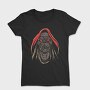 Skull Hood Red, Tricou Femei