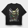 Skull Roses Guns, Tricou Oversize Barbati (Unisex)