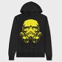 Skull Yellow Scream, Hanorac Oversize Barbati (Unisex)
