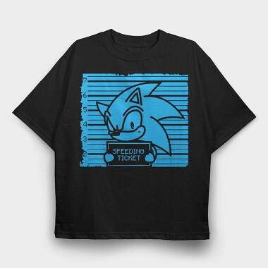 Speeding Sonic Ticket, Tricou Oversize Barbati (Unisex)