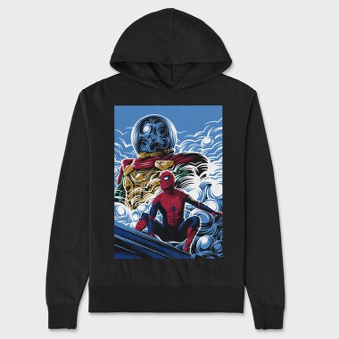 Spiderman Moon Wave, Hanorac Oversize Barbati (Unisex)