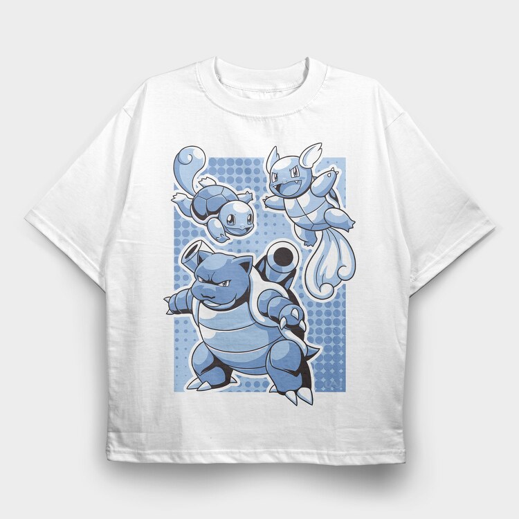 Squirtle Splash, Tricou Oversize Barbati (Unisex)