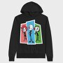 Stick Figure Trio, Hanorac Oversize Barbati (Unisex)