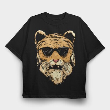 Teddy Bear Glasses, Tricou Oversize Barbati (Unisex)