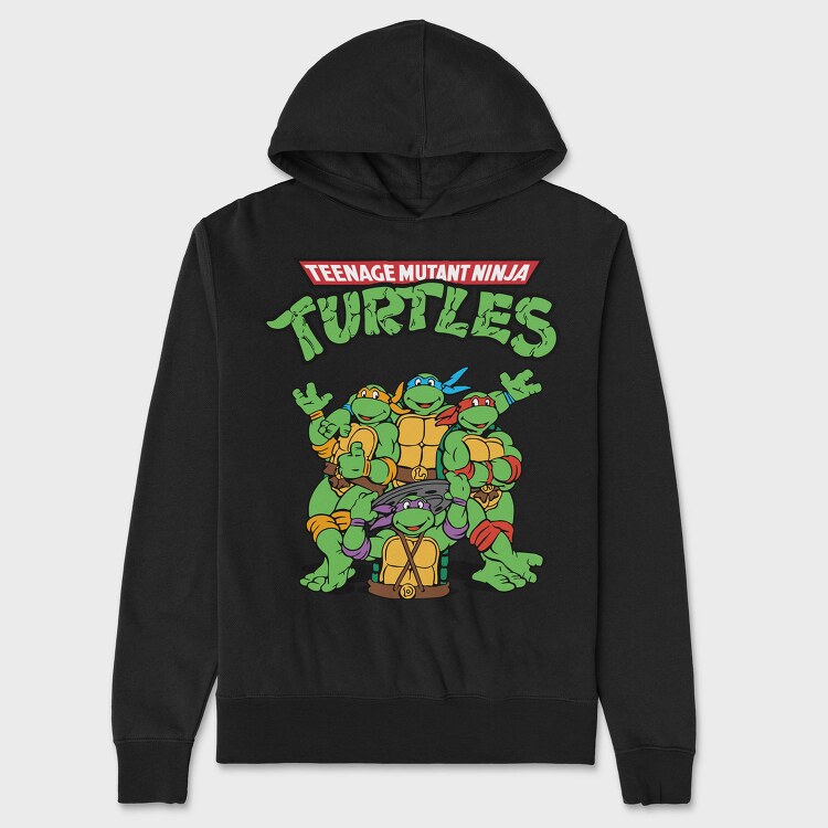Teenage Mutant Ninja Turtles 3, Hanorac Oversize Barbati (Unisex)