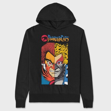 Thundercats Split Face, Hanorac Oversize Barbati (Unisex)
