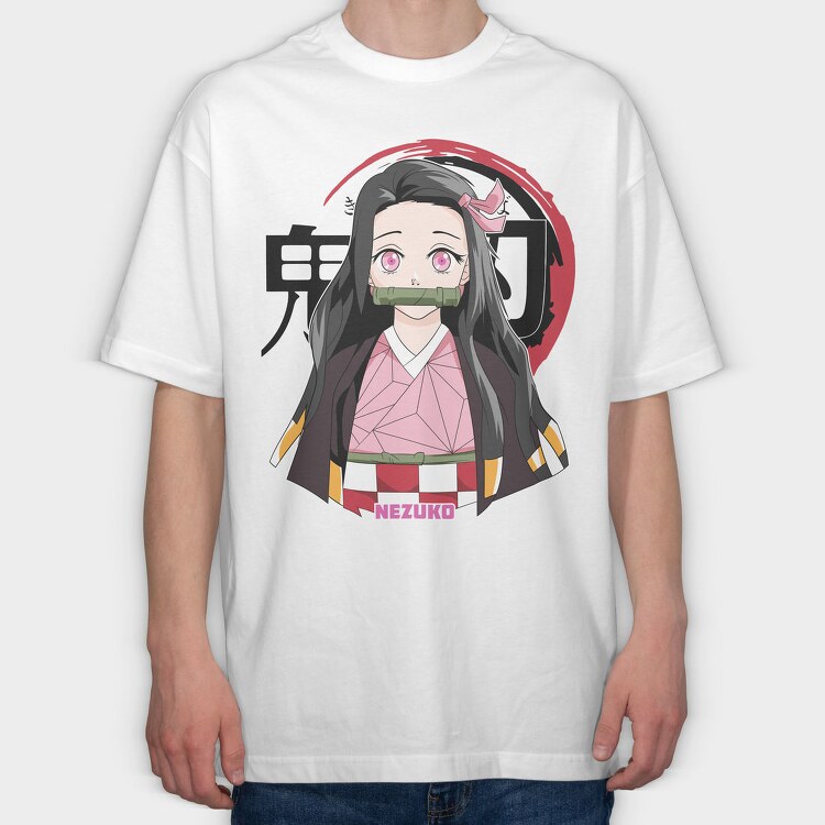 Nezuko Kimono, Tricou Oversize Barbati (Unisex)