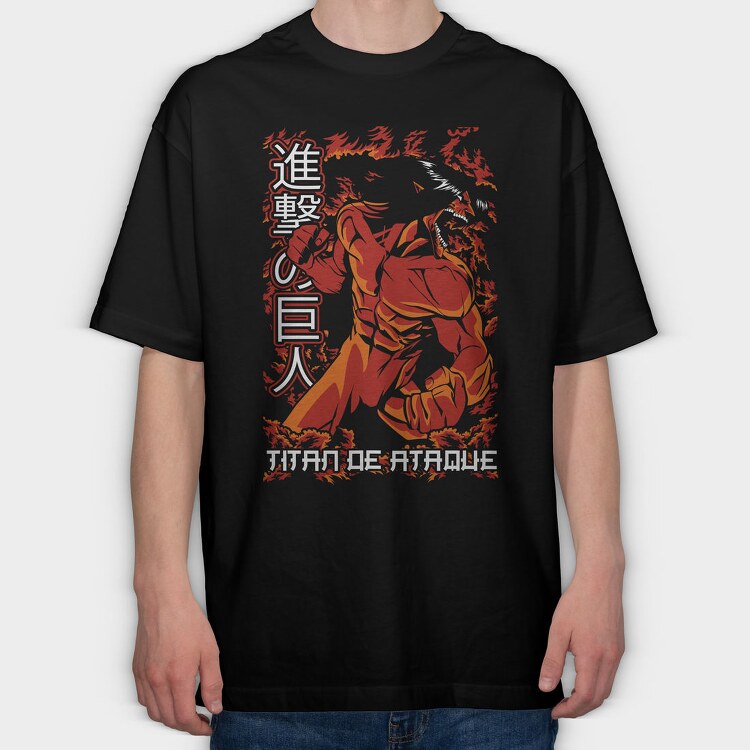 Fire Giant, Tricou Oversize Barbati (Unisex)