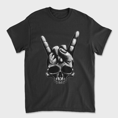 Tricou Barbati (Unisex), Heavy Metal Skull