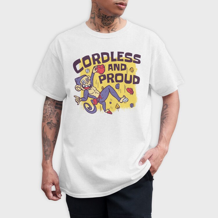 Cordless Monkey Pride, Tricou Barbati (Unisex)