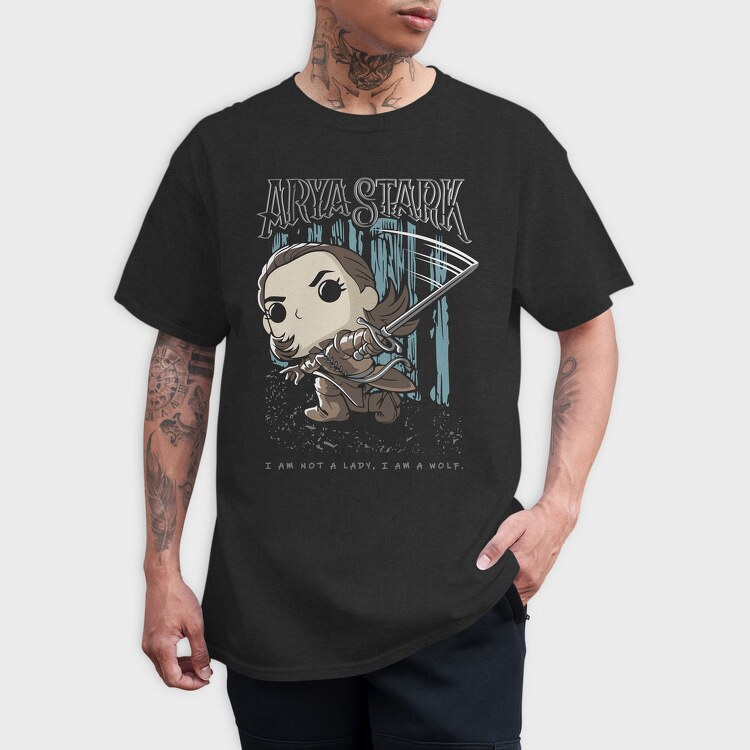Arya Stark Wolf, Tricou Barbati (Unisex)
