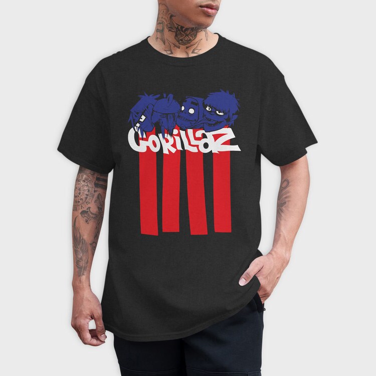 Patriotic Gorillaz, Tricou Barbati (Unisex)