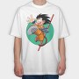Goku Flying Kick, Tricou Oversize Barbati (Unisex)