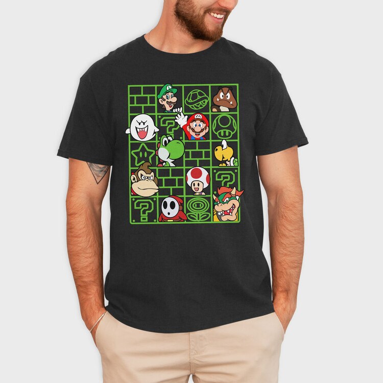 Mario Mystery Quest, Tricou Barbati (Unisex)