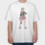 Cyberpunk Girl, Tricou Oversize Barbati (Unisex)