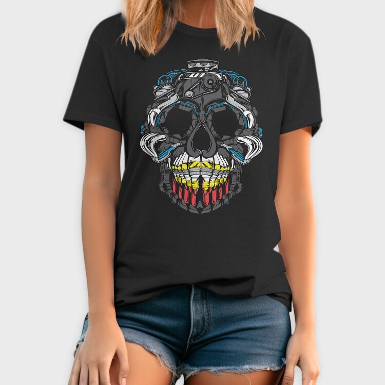 Cyberpunk Skull, Tricou Barbati (Unisex)